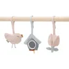Image de Jollein Arche de Jeu pour bébé - Lovely Birds - Lot de 3 Jouets pour bébé avec Oiseau, nichoir et Fleur - Favorise Les Sens et la motricité - pour bébé - Vieux Rose/Vert lac