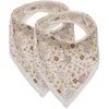 Image de Jollein Bavoirs Bandana - Flower Fairies - Lot de 2-100% Coton - Avec Bouton-Pression - Bavoirs Bébé