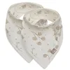 Image de Jollein Bavoirs Bandana - Leafy Dreams - Lot de 2-100% Coton - Avec Bouton-Pression - Bavoirs Bébé