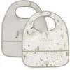 Image de Jollein Bavoirs Imperméables - Tiny Park - Lot de 2 - Avec Fermeture Velcro - Bavoirs Bébé - Bavoirs Anti-Bave