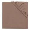 Image de Jollein Drap-Housse Jersey - pour Lit Enfant - Milky Coffee - 60x120cm - Drap-Housse en Coton - Certifiée Oeko-TEX