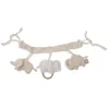 Image de Jollein Chaîne de Poussette - Elephant Tales - Avec Éléphants en Tissu - Jouet de Poussette - Liens en Tissu pour Fixation - Jouet Sensoriel pour les Sorties - Jouet Bébé - Lavable à la Main - 30 cm