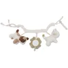 Image de Jollein Chaîne de Poussette - Tiny Park - avec Animaux et Miroir - Jouet de Poussette - Liens en Tissu pour Fixation - Jouet Sensoriel pour Les Sorties - Jouet Bébé - Lavable à la Main - 30 cm
