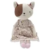 Image de Jollein Peluche Chat - Jill - Poupée en Tricot avec Robe - 30 cm - Lavable à la Main - Peluche pour Bébé et Enfant - Cadeau de Naissance - Jouet pour Bébé