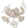 Image de Jollein Spirale d’Activités - Elephant Tales - Jouet Bébé pour Siège Auto et Parc - avec Liens de Fixation - Stimule Les Sens et la Motricité - Jouet Sensoriel - Beige - 24 cm
