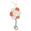Image de Jollein Boîte à musique bébé - Pretty Picnic - Flower - douce boîte à musique en bouclé & velours - avec anneau en bois à remonter - aide à l’endormissement - cadeau de naissance