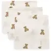Image de Lot de 3 gants de toilette en gaze de coton Mini Teddy Bear