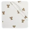 Image de Jollein Drap Housse 60x120 Lit Bebe - 100% Coton - Mini Teddy Bear