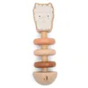 Image de Jollein Hochet en Bois pour bébé - Jouet de motricité en Bois - avec Anneaux Mobiles - Favorise la préhension et Les Sens - Certifié FSC - Alpaca Paco