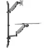 Image de Neomounts WL90-325BL1 Support mural pour écran 1 Écran(s) 43,2 cm (17) - 81,3 cm (32) noir tablette pour clavier, réglable en hauteur, inclinable, mobile,