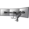 Image de Neomounts Support de table pour écran NM-D775DX3BLACK 3 Écran(s) 43,2 cm (17) - 61 cm (24) noir mobile, rotatif, inclinable, réglable en hauteur