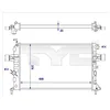 Image de TYC Radiateur du moteur Module de Refroidisement Largeur de filet 378mm Longueur de filet 600mm Profondeur de filet 23mm Compatible avec OPEL Zafira A T98 725-0038-R
