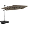 Image de Parasol porte-à-faux Pisogne 300x300cm - Premium parasol - Taupe | Incl. dalles de parasol remplissables
