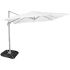 Image de Parasol Porte-à-Faux Pisogne 300x300cm - Premium parasol - Blanc | Incl. Dalles de parasol remplissables