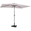 Image de Parasol Rapallo 200x300cm - Premium parasol - Beige | Pied en béton inclus 20 kg