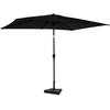 Image de Parasol Rapallo 200x300cm - Parasol Premium - Anthracite/Noir | Pied en béton 20 kg inclus