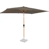 Image de Parasol Rapallo 200x300cm - Parasol rectangulaire haut de gamme - aspect bois | Taupe