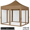 Image de Tente de réception - 3x3 m - Premium Easy-Up Tente de réception | Set incl. parois latérales en moustiquaire   Beige
