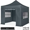Image de Tente de réception Premium Easy-Up - 3x3 m | Ensemble incl. parois latérales - Grise