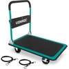 Image de Chariot plateforme pliable 300 kg - 90 x 60 cm | Freins & sangle incluse