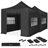 Image de Tente de réception - 6 x 3 m - Tente de réception Premium Easy-Up | L'ensemble comprend 2 tentes, des panneaux latéraux et un kit de raccordement - Noir