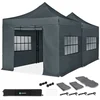 Image de Tente de réception - 6 x 3 m - Tente de réception Premium Easy-Up | Ensemble comprenant 2 tentes, des parois latérales et un kit de raccordement - Gris