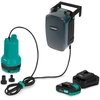 Image de Pompe submersible sans fil 20V - 90 W - 3800 l/h - 0,6 bar - eaux propres et sales | batterie 2,0 Ah et chargeur inclus