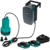 Image de Pompe submersible sans fil 20V - 90 W - 3800 l/h - 0,6 bar - eaux propres et sales | 2 batteries 2,0 Ah et chargeur inclus
