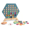 Image de BS Toys Jeu De Société 3 en Ligne - Jouet Stratégie Hexagonal en Bois avec Cartes Réversibles - pour Enfants De 5 Ans Et Plus - 2-4 Joueurs