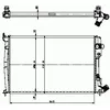 Image de NRF B.V. Radiateur moteur pour VOLKSWAGEN: Transporter & CITROËN: Xantia & NISSAN: Primera & RENAULT: R9 (Ref: 509602)