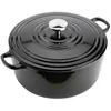 Image de BK Cookware Cocotte en Fonte Émaillée avec Couvercle, adapté à tous les types de cuisinières, induction et four, 28cm / 6.7L, Noir de Jais