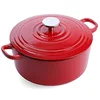 Image de BK Cookware Fonte Émaillée Allemande, 24 cm/4,2 litres Cocotte avec Couvercle, Compatible avec l'induction, Va au Lave-Vaisselle, Va au four jusqu'à 220°C, Pimenté Rouge