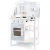 Image de New Classic Toys Cuisine Enfant en Bois Jeu d’Imitation Éducative pour Enfants Blanche/Argent