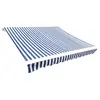 Image de VidaXL Tissu de Remplacement pour Tente de Terrasse   Bleu et Blanc   3 x 2,5 m (Cadre Non Inclus)