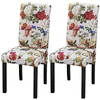 Image de vidaXL 2X Chaise de Salle à Manger Bois Motif Floral Chaise à Manger Cuisine