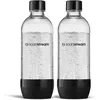 Image de Sodastream Classic   Lot de 2 bouteilles réutilisables 1L sans BPA, compatibles avec les machines Gaia, Terra, Art et Ens , lavables au lave-vaisselle, noires