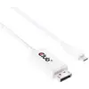 Image de Câble adaptateur club3D USB-C® / DisplayPort USB-C® mâle, Fiche mâle DisplayPort 1.20 m blanc CAC-1517 Câble DisplayPort