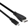 Image de Câble de raccordement club3D HDMI Fiche mâle HDMI-Micro-D, Fiche mâle HDMI-A 1.00 m noir CAC-1351 4K UHD Câble HDMI