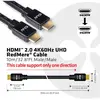 Image de Câble de raccordement club3D HDMI Fiche mâle HDMI-A, Fiche mâle HDMI-A 10.00 m noir CAC-2313 4K UHD, ignifuge Câble HDMI