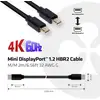 Image de Câble de raccordement club3D Mini-Display Fiche mâle Mini DisplayPort, Fiche mâle Mini DisplayPort 2.00 m noir CAC-2161 ignifuge Câble DisplayPort