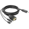 Image de Câble adaptateur club3D HDMI / Jack / USB-Micro-B / VGA Fiche mâle HDMI-A, Prise jack 3,5 mm, USB-Micro-B femelle, Fiche mâle VGA 15 pôles 2.00 m noir CAC-1712