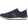 Image de Tommy Hilfiger Baskets De Running Homme Iconic Leather Suede Mix Runner Chaussures De Sport, Bleu (Midnight), 45 EU