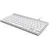Image de R-GO Tools Compact Break filaire Clavier allemand, QWERTZ blanc ergonomique