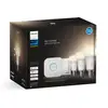 Image de Philips Hue White Kit de démarrage, lot de 3 avec pont et interrupteur avec variateur E27, 2700 K, 9,5 W, 8719514289130, A60