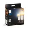 Image de Philips Hue White Ambiance Pack de 2 ampoules LED E27, 2200-6500 K, 8 W, 8719514291256, A60