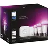 Image de Philips Hue Ampoule à LED 871951429135500 CEE: F (A - G) Hue White & Col. Amb. 3er Starter Set inkl. DimmerSwitch 3x800lm 75W E27 11 W de blanc chaud à blanc