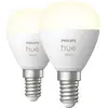 Image de Philips Hue Jeu de 2 ampoules LED 871951435677100 CEE: G (A - G) Hue White Luster Doppelpack 2x470lm E14 11.4 W blanc chaud