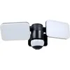 Image de Elro LF70 Duo Lampe d'extérieur LED avec détecteur de mouvement - 2 x 10 W - 1200 LM - IP54 étanche - Noir