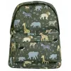 Image de A Little Lovely Company Kita Savanne Sac à dos imprimé pour enfant Vert foncé Capacité 7 l