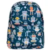 Image de A LITTLE LOVELY COMPANY Sac à dos 23,5 x 30 x 10 cm, jaune, pour enfants, en polyester, 7 litres, avec sangle de poitrine, pour crèche et école, Robots, S, Enfant
